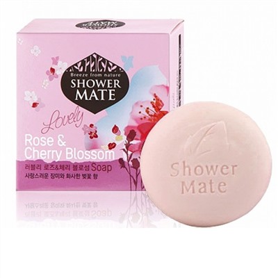 KeraSys Мыло косметическое роза и вишневый цвет Shower Mate Lovely Rose & Cherry Blossom Soap