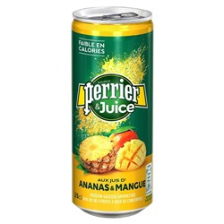 Газированный напиток Perrier & Juice со вкусом ананаса и манго, 250 мл