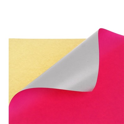Бумага А4, 100 листов, 80 г/м, самоклеящаяся, флуоресцентный, ярко-розовая