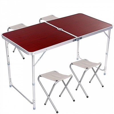 Складной стол для пикника + 4 стула Folding Table Convenient To Take (в ассортименте)