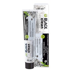 Витэкс Зубные пасты Black Clean Зубная паста Отбеливание + Антибактериальная защита с микрочастицами черного активированного угля и серебром 85 г