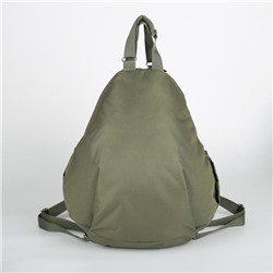 Рюкзак молодёжный, отдел на молнии, 2 боковых кармана, цвет хаки