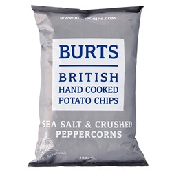 Картофельные чипсы Burts Sea Salt & Crushed Peppercorns с морской солью и перцем, 150 г
