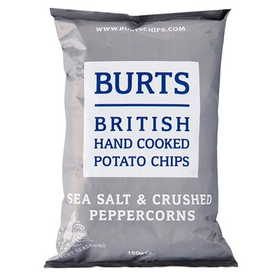 Картофельные чипсы Burts Sea Salt & Crushed Peppercorns с морской солью и перцем, 150 г