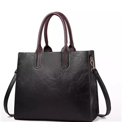Женская вместительная сумка Экокожа черная