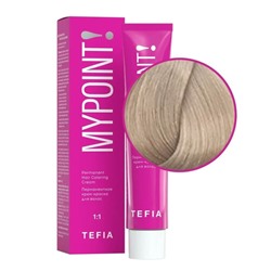 TEFIA Mypoint 10.1 Перманентная крем-краска для волос / Экстра светлый блондин пепельный, 60 мл