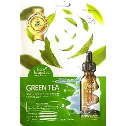 [ECO BRANCH] Маска для лица тканевая ЗЕЛЕНЫЙ ЧАЙ ампульная Green Tea Ampoule Essence Sheet Mask, 25 мл