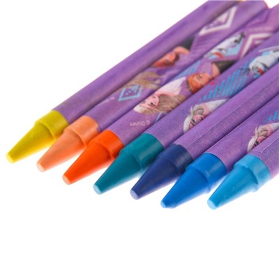 Восковые карандаши, набор 24 цвета, "Эльза и Анна", Холодное сердце