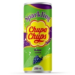 Газированный напиток Chupa Chups Grape со вкусом винограда, 250 мл