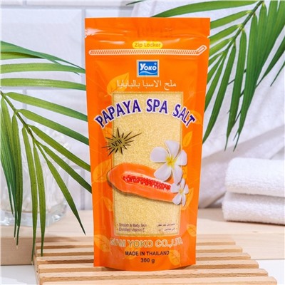 Siam Yoko Солевой скраб для тела с экстрактом папайи / Spa Salt Papaya, 300 г