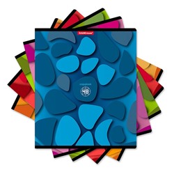 Тетрадь 48 листов в клетку ErichKrause "Color Stones", обложка мелованный картон, выборочный УФ-лак, блок офсет 100% белизны, МИКС (1 вид в спайке)