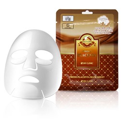 [3W CLINIC] Тканевая маска для лица ПЛАЦЕНТА Fresh Placenta Mask Sheet, 1 шт