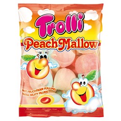 Маршмеллоу Trolli Peach Mallow со вкусом персика с фруктовой начинкой, 150 г