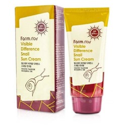 Солнцезащитный крем с экстрактом улитки FARMSTAY Visible Difference Snail Sun Cream SPF50+ PA+++, 70ml