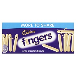 Шоколадные палочки Cadbury White Fingers из белого шоколада, 138 г