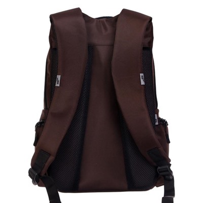 Рюкзак молодёжный, Luris «Дейли», 42 x 28 x 17 см, эргономичная спинка, коричневый