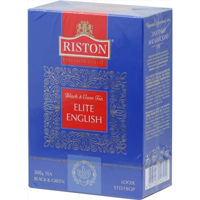 RISTON. English Elite Tea (Новый дизайн) 100 гр. карт.пачка