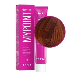 TEFIA Mypoint 7.4 Перманентная крем-краска для волос / Блондин медный, 60 мл