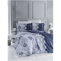 КПБ FIRST CHOICE Cotton Satin Lona Navy Blue LRS-332