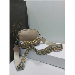 Мини-сумка женская из Экокожи с цепью коричневый