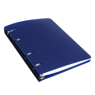 Тетрадь на кольцах A5 80 листов в клетку Calligrata Синяя, пластиковая обложка, блок офсет