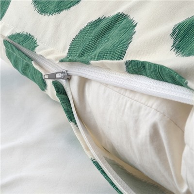 ÅSATILDA ОСАТИЛЬДА, Чехол на подушку, неокрашенный темно-зеленый/точечный, 50x50 см