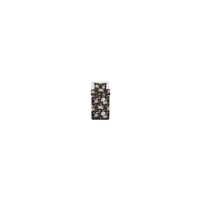BLEKFRYLE БЛЕКФРЮЛЕ, Пододеяльник и наволочка, черный/цветок, 150x200/50x70 см