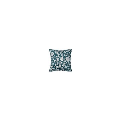 IDALINNEA ИДАЛИННЕЯ, Чехол на подушку, синий/белый/с цветочным орнаментом, 50x50 см