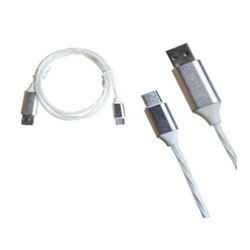 Кабель USB светящийся Z1 Micro 1000mm (Белый)