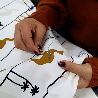 TILLTALANDE ТИЛЛТАЛАНДЕ, Чехол на подушку, орнамент «верблюд»/коричневый, 50x50 см