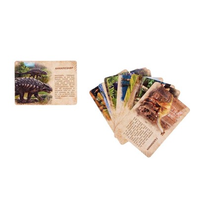 Развивающий набор «Древний мир», животные, карточки, по методике Монтессори