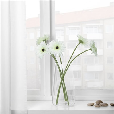 SMYCKA СМИККА, Цветок искусственный, Гербера/белый, 50 см