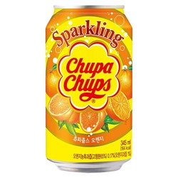 Газированный напиток Chupa Chups Orange со вкусом апельсина, 345 мл