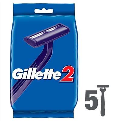 Станок для бритья одноразовый Джиллетт(ʤɪˈlet) Джиллетт-2 (5 шт.) (Оригинал)