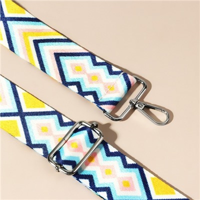 Ручка для сумки «Орнамент», стропа, 140 × 3,8 см, цвет разноцветный