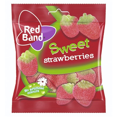 Жевательный мармелад Red Band Sweet Strawberries со вкусом сладкой клубники, 100 г