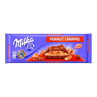Шоколад Milka Peanut Caramel с арахисовой карамелью, 276 г