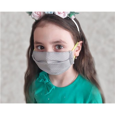 Хлопковая маска для детей "Горох"