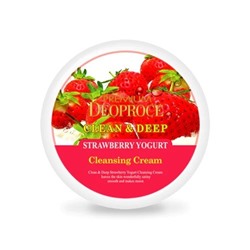 [DEOPROCE] Крем для лица очищающий ЭКСТРАКТ КЛУБНИКИ Premium Clean & Deep Strawberry Yogurt Cleansing Cream, 300 г