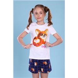 Пижама для девочки Корги арт.ПД-009-041