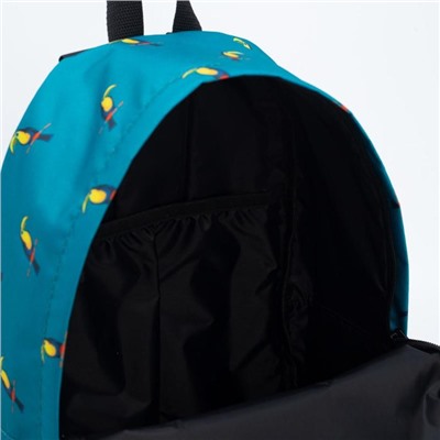 Рюкзак, отдел на молнии, наружный карман, цвет голубой, «Тукан»