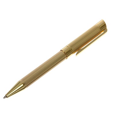 Ручка подарочная, шариковая, в кожзам футляре, поворотная, VIP корпус, золотистый корпус