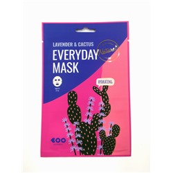 [DEARBOO] Маска для лица тканевая ЭКСТРАКТ ЛАВАНДЫ И КАКТУСА Lavender & Cactus Everyday, 27 мл