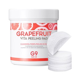 Ватные диски с экстрактом грейпфрута для пилинга  G9SKIN Grapefruit Vita Peeling Pad