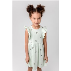 КР 5802/зеленая лилия,оливки к387, платье