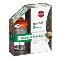 Иван-чай "Утренняя роса" с оранжевым френч-прессом