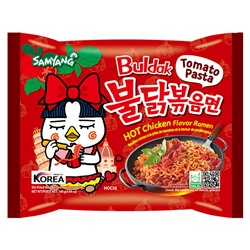 Лапша быстрого приготовления Samyang Hot Chicken Flavor Ramen Buldak Tomato Pasta острая со вкусом курицы в томатной пасте, 140 г