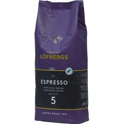 Lofbergs Lila. Espresso зерновой 1 кг. мягкая упаковка