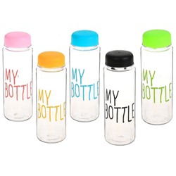 Бутылка для воды, 500 мл, My bottle, 19.5 х 6 см, микс