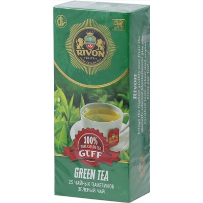 Rivon. Green tea GTFF 37,5 гр. карт.пачка, 25 пак.